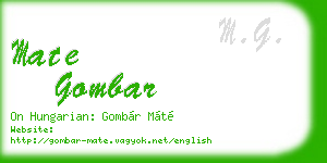 mate gombar business card